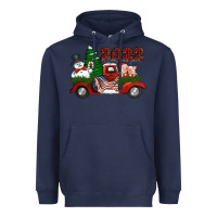 Navy happy new year 2022 christmas truck with american flag Heavyweight Hoodie - Jasminsmagicworld