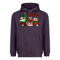 Plum happy new year 2022 christmas truck with american flag Heavyweight Hoodie - Jasminsmagicworld