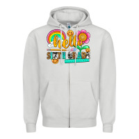 Dove Grey hello sixth grade Zipper Hoodie - NancyCooperArtShop