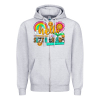 Heather Grey hello sixth grade Zipper Hoodie - NancyCooperArtShop