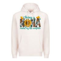 Pale Pink Being a Nana Makes My Life Complete Premium Hoodie - texasbilliewilder
