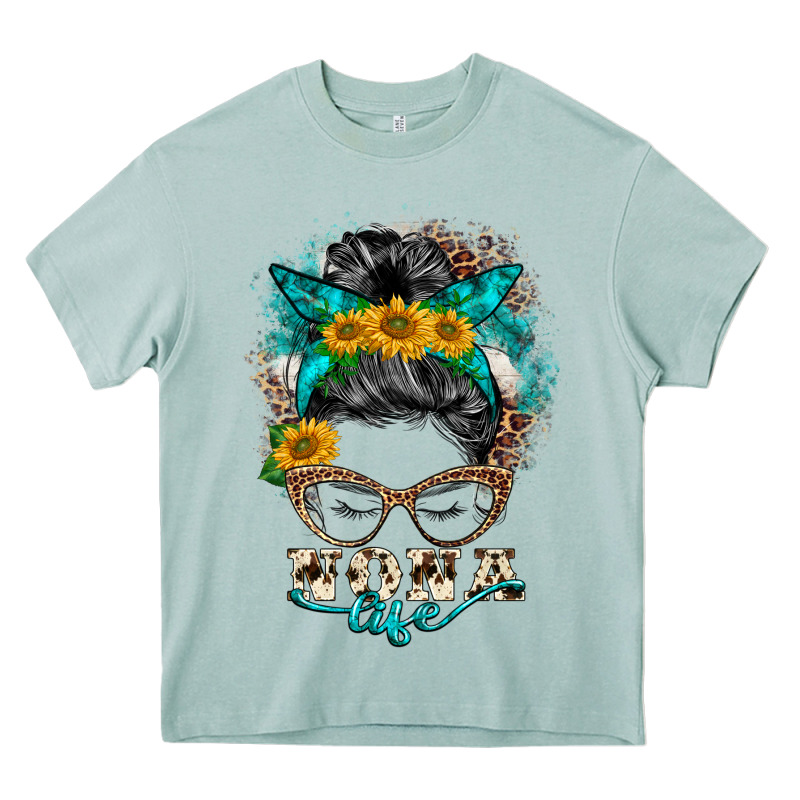 Nona Life Messy Bun Heavy Core Tee by BarkalooDesign | Teevron