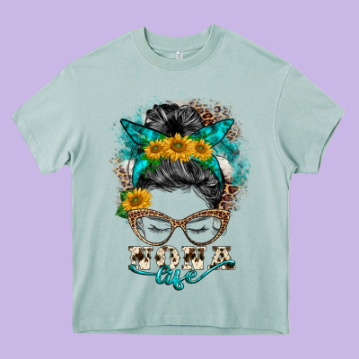 Nona Life Messy Bun Heavy Core Tee Designed By Barkaloodesign