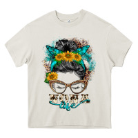 Cream nona life messy bun Heavy Core Tee - BarkalooDesign