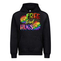 Black Free dad hugs Urban Hoodie - CowGirlArtShop
