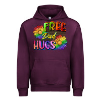 Mauve Wine Free dad hugs Urban Hoodie - CowGirlArtShop