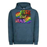 Pigment Midnight Navy Free dad hugs Urban Hoodie - CowGirlArtShop