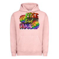 Pigment Salmon Free dad hugs Urban Hoodie - CowGirlArtShop