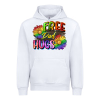 White Free dad hugs Urban Hoodie - CowGirlArtShop