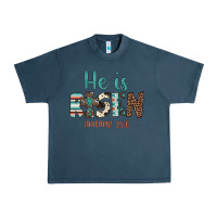 Midnight Navy he is risen Urban Heavy Tee - Artiststas