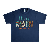 Navy he is risen Urban Heavy Tee - Artiststas