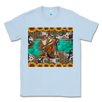 Dusty Blue western boots and sunflowers tumbler Classic Tee - Jasminsmagicworld