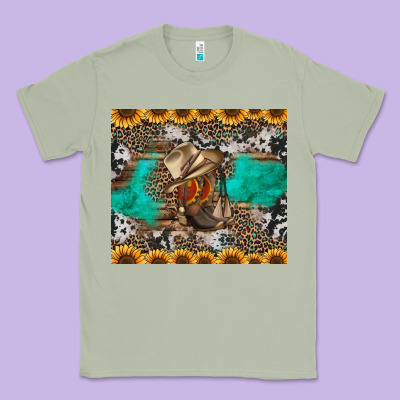 Western Boots And Sunflowers Tumbler Classic Tee Designed By Jasminsmagicworld