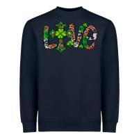 Navy Western St. Patrick's Day Love Cross Heavyweight Sweatshirt - Artiststas