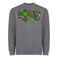 Storm Western St. Patrick's Day Love Cross Heavyweight Sweatshirt - Artiststas