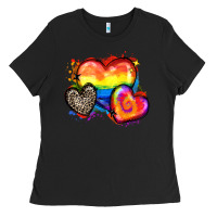 Black pride hearts Ladies Tee - Zillion Design Studio