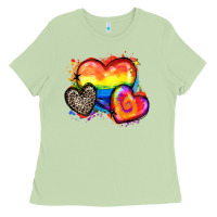 Matcha pride hearts Ladies Tee - Zillion Design Studio