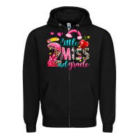 Black little miss second grade Zipper Hoodie - NancyCooperArtShop