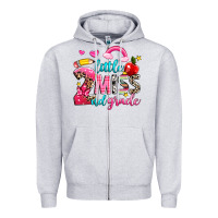 Heather Grey little miss second grade Zipper Hoodie - NancyCooperArtShop