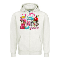 Oatmeal Heather little miss second grade Zipper Hoodie - NancyCooperArtShop