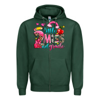 Sports Green little miss second grade Zipper Hoodie - NancyCooperArtShop