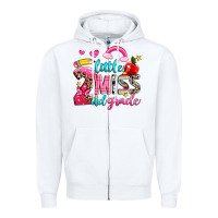 White little miss second grade Zipper Hoodie - NancyCooperArtShop