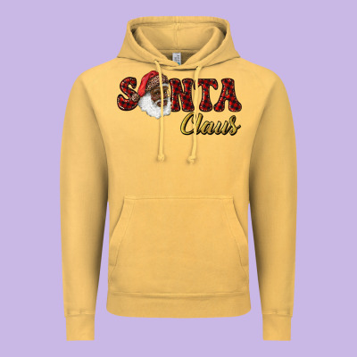 African American Santa Claus Vintage Hoodie Designed By Ranaportraitstore