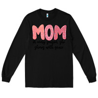 Black mom in every season, she shines with grace Long Sleeve Tee - MaliasSmallBusiness