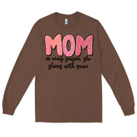Chestnut mom in every season, she shines with grace Long Sleeve Tee - MaliasSmallBusiness