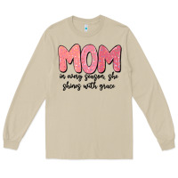 Mushroom mom in every season, she shines with grace Long Sleeve Tee - MaliasSmallBusiness