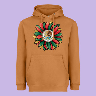 Mexican Sunflower Heavyweight Hoodie Designed By Jasminsmagicworld
