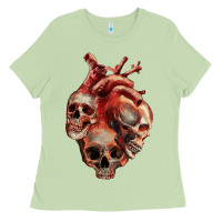 Matcha Heart Skulls Ladies Tee - RanaPortraitStore