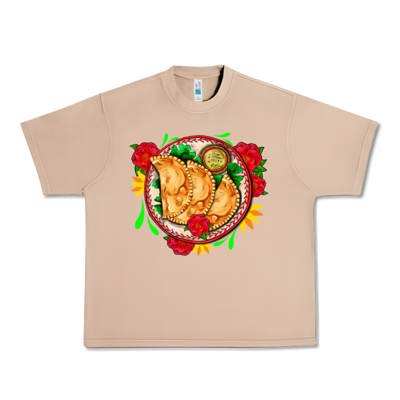Empanadas Plate And Roses Urban Heavy Tee by AdoDesignShop | Teevron