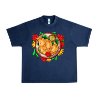 Navy empanadas plate and roses Urban Heavy Tee - AdoDesignShop