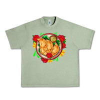 Oil Green empanadas plate and roses Urban Heavy Tee - AdoDesignShop