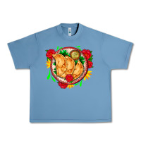 Pebble Blue empanadas plate and roses Urban Heavy Tee - AdoDesignShop