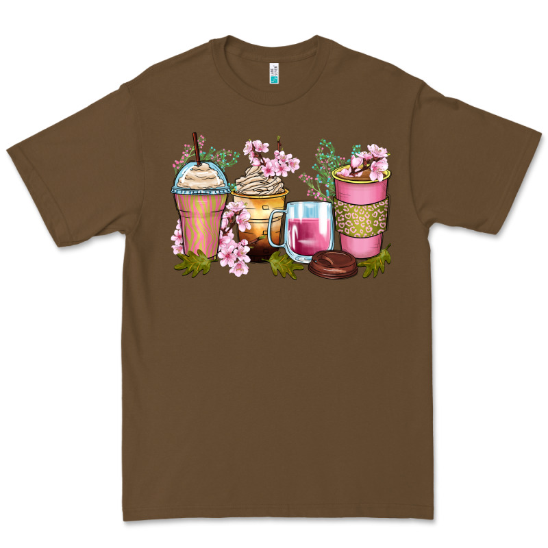 Flowers Coffee Cups Premium Tee by Zillion Design Studio | Teevron