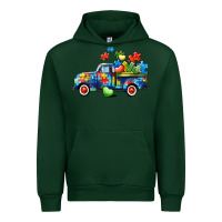 Forest Green Autism truck Urban Hoodie - CowGirlArtShop