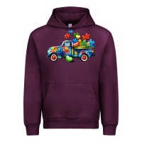 Mauve Wine Autism truck Urban Hoodie - CowGirlArtShop