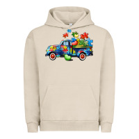 Pigment French Oak Autism truck Urban Hoodie - CowGirlArtShop
