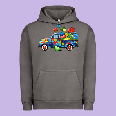 Autism Truck Urban Hoodie Designed By Cowgirlartshop