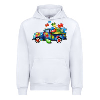 White Autism truck Urban Hoodie - CowGirlArtShop