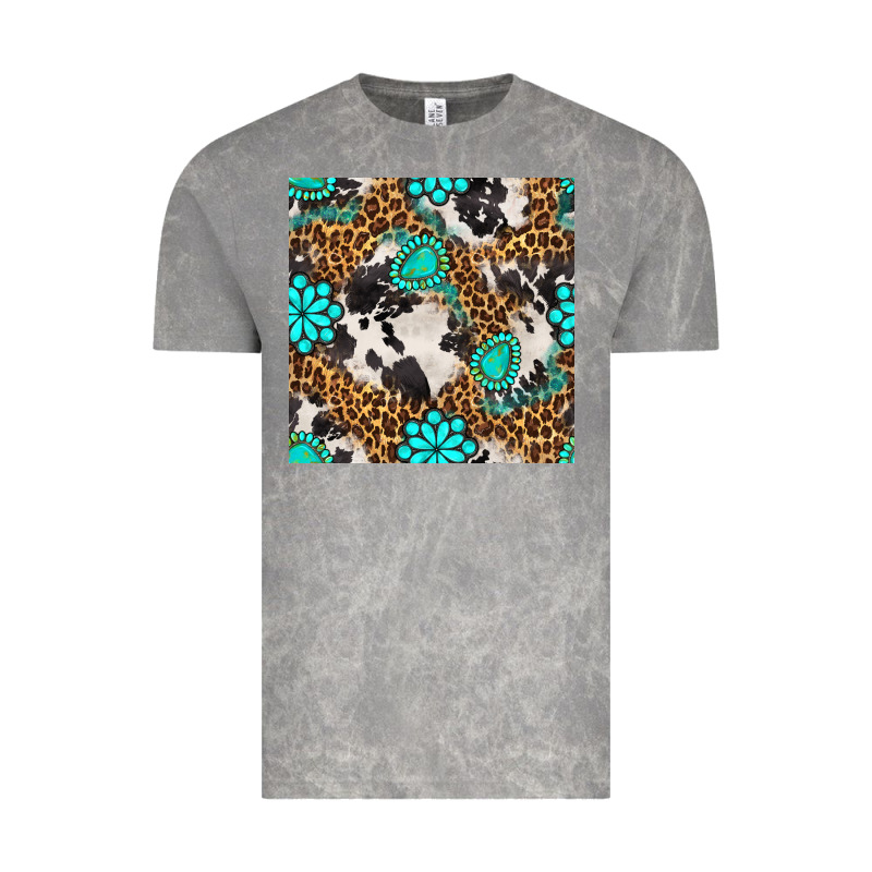Western Turquoise Seamless Pattern Vintage Tee by BundleAndBundleShop | Teevron