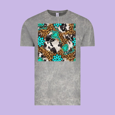 Western Turquoise Seamless Pattern Vintage Tee Designed By Bundleandbundleshop