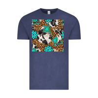 Vintage Denim western turquoise seamless pattern Vintage Tee - BundleAndBundleShop