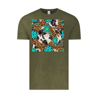 Vintage Olive western turquoise seamless pattern Vintage Tee - BundleAndBundleShop