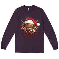 Plum mooey christmas cow Long Sleeve Tee - JahusDesignShop
