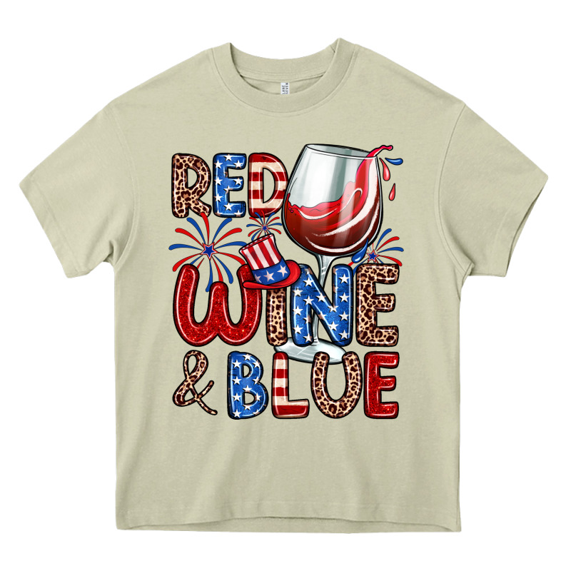 Red Wine And Blue Heavy Core Tee by Zillion Design Studio | Teevron