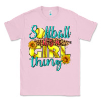 Bubblegum Pink softball it's a girl thing Classic Tee - LillyAllenDesigns