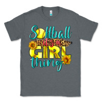 Charcoal Heather softball it's a girl thing Classic Tee - LillyAllenDesigns
